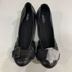 Abella black flats - Never worn. Size 10.